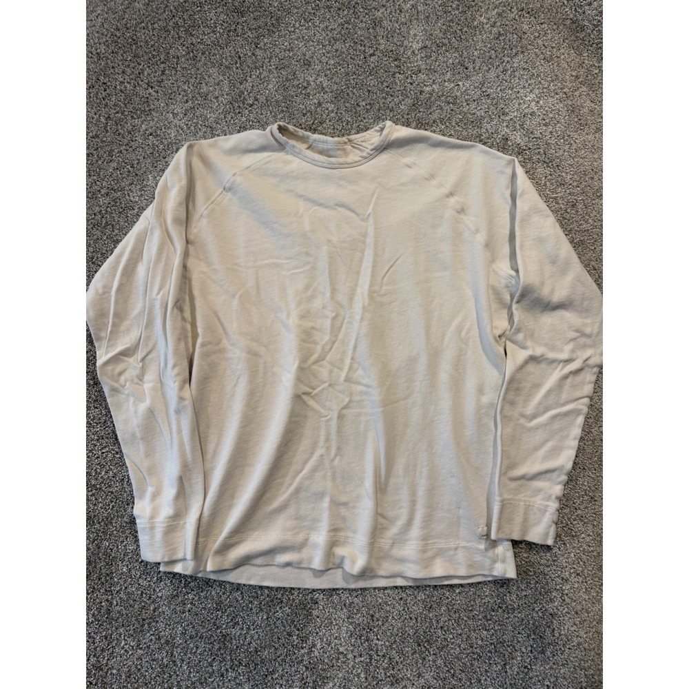 Vuori Sweatshirt Mens XXL* Beige Ponto Performance Crewneck Raglan Pullover *
